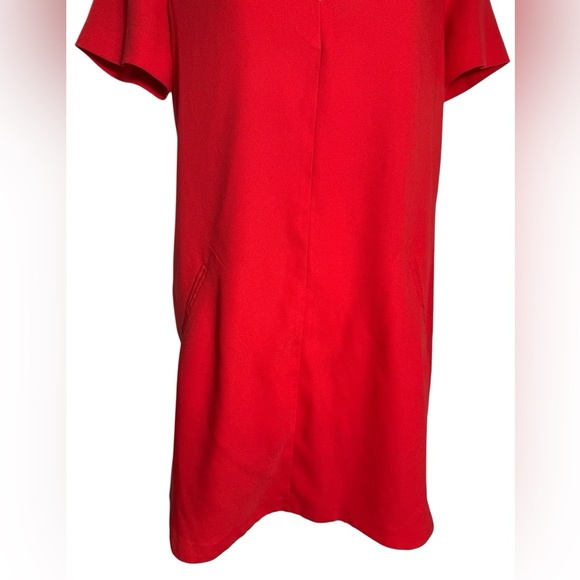 Banana Republic Dress Size 6 Bright Red‎ Glow Curved Hem Shift Dress ❤️❤️ - Picture 4 of 7